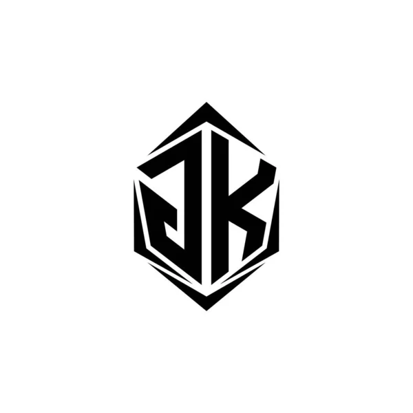 Initiële Logo Design Met Shield Stijl Logo Business Branding — Stockvector