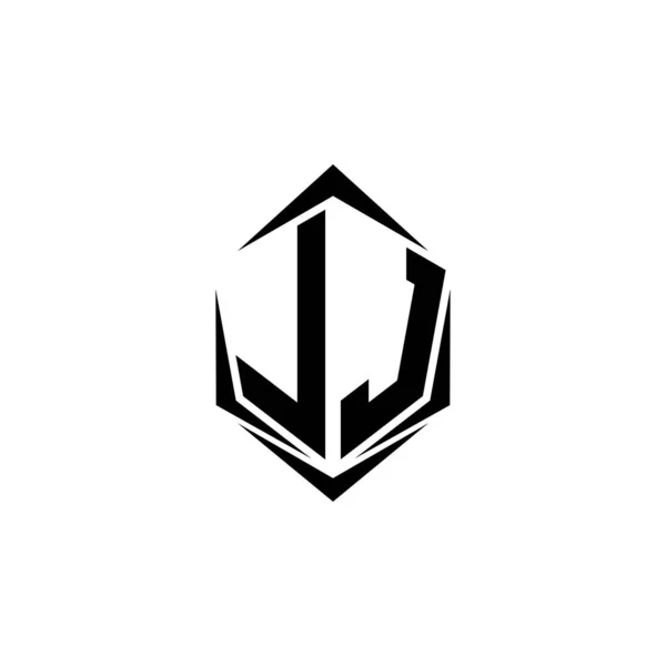 Initial Logo Design Shield Style Logo Business Branding — Wektor stockowy
