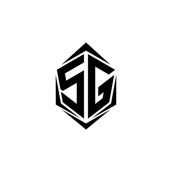 Design Inicial Logotipo Com Estilo Shield Marca Negócios Logo —  Vetores de Stock