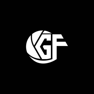 Başlangıçtaki GF logo tasarımı Geometrik ve Çember biçimi, Logo ticari markalaşması.