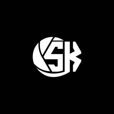 İlk SK logo tasarımı Geometrik ve Çember biçimi, Logo ticari markalaşması.