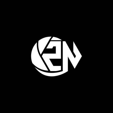 İlk ZN logo tasarımı Geometrik ve Çember tarzı, Logo ticari markalaşması.