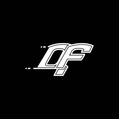 Initial QF logo design with Shape style, Logo business branding.