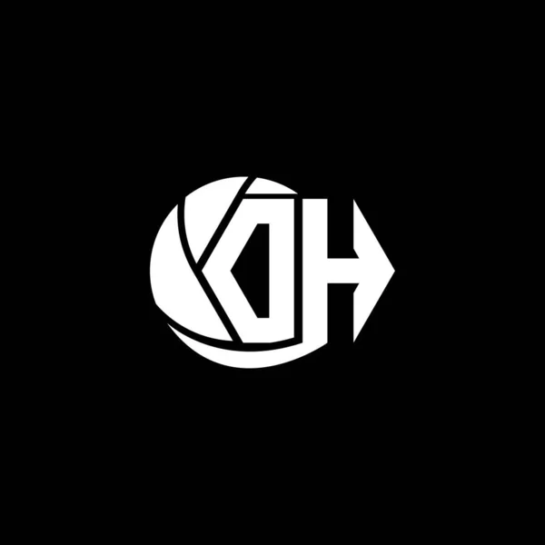 Conception Initiale Logo Style Géométrique Circulaire Logo Entreprise — Image vectorielle