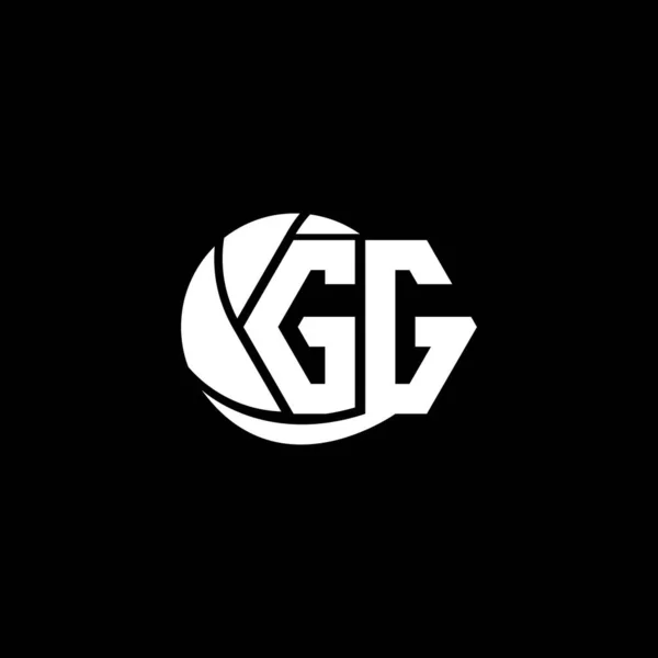 初期のGgロゴデザイン幾何学とサークルスタイル ロゴビジネスブランド — ストックベクタ