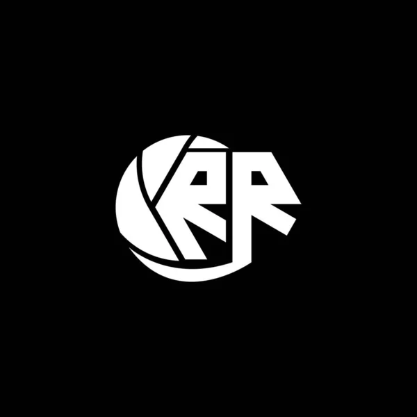 初期のRrロゴデザイン幾何学とサークルスタイル ロゴビジネスブランド — ストックベクタ