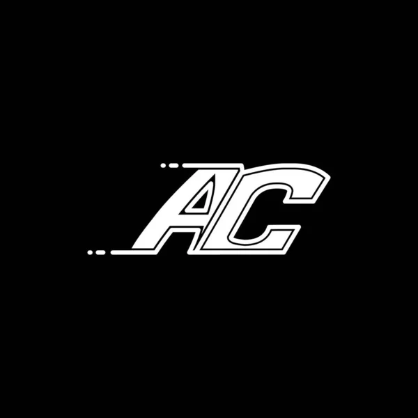初始Ac标志设计 造型风格 标志商务品牌 — 图库矢量图片