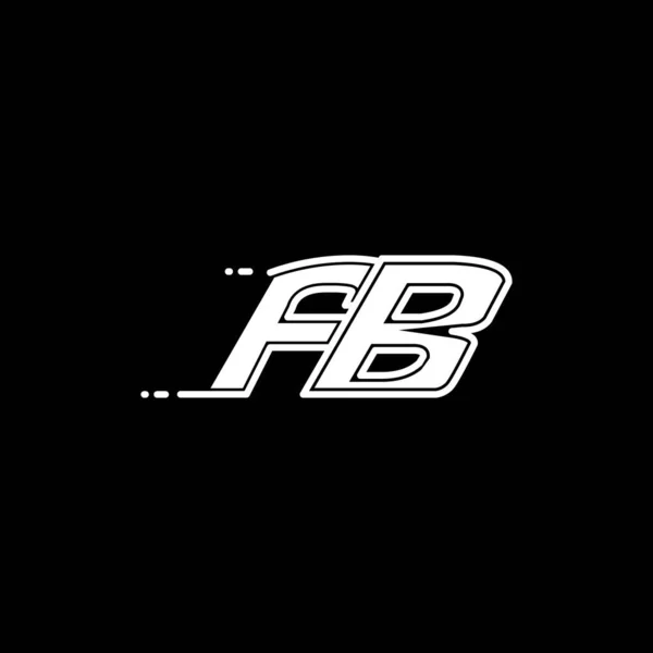 初步Fb标志设计与形状风格 标志业务品牌 — 图库矢量图片