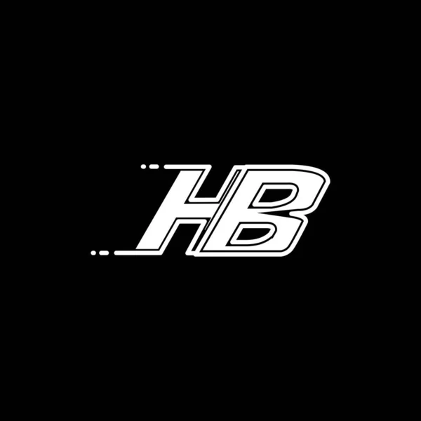 シェイプスタイル ロゴビジネスブランドとの最初のHbロゴのデザイン — ストックベクタ