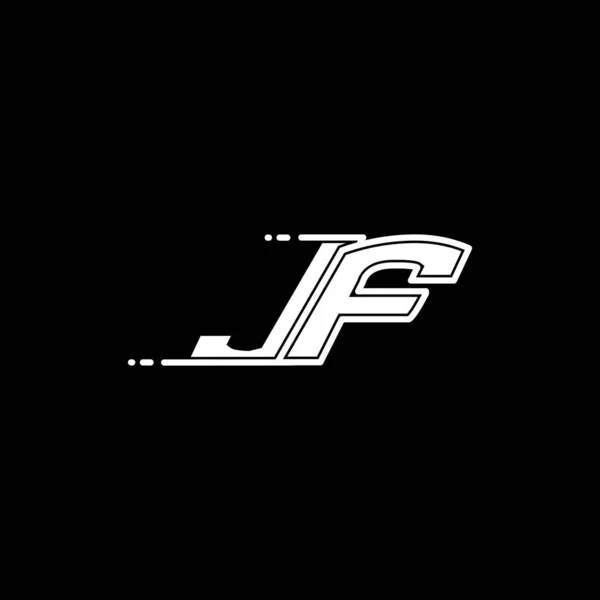 形状スタイルと初期Jfロゴデザイン ロゴビジネスブランド — ストックベクタ