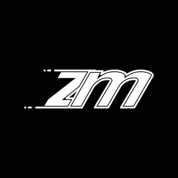 Zm标志的初始设计与形状风格 标志业务品牌 — 图库矢量图片