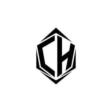 Initial CH logo design, Initial CH logo design with Shield style, Logo business branding.