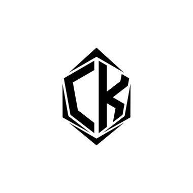 Initial CK logo design, Initial CK logo design with Shield style, Logo business branding.