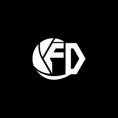 İlk FD logo tasarımı Geometrik ve Çember biçimi, Logo iş markalaşması.