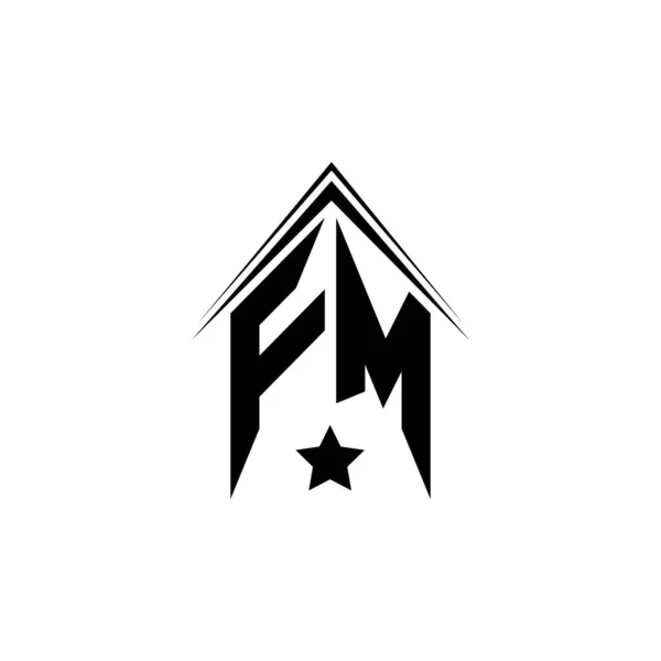 Projeto Inicial Logotipo Com Estilo Forma Branding Negócio Logotipo — Vetor de Stock