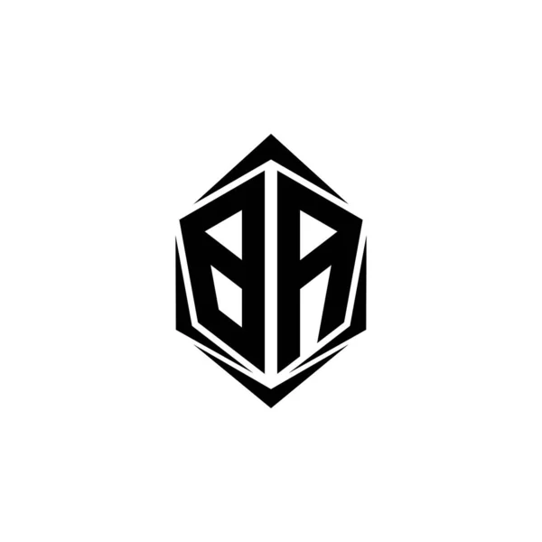 Initial Logo Design Initial Logo Design Shield Style Logo Business — ストックベクタ