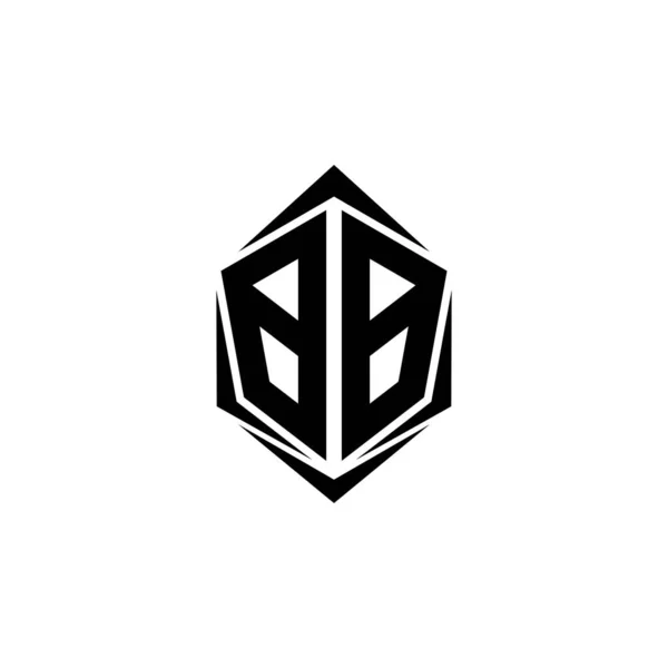 Initial Logo Design Initial Logo Design Shield Style Logo Business — Stok Vektör