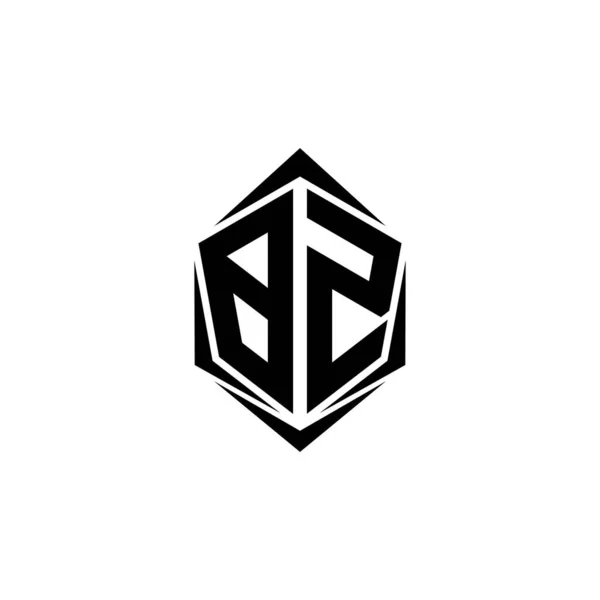 Initiële Logo Design Initiële Logo Design Met Shield Stijl Logo — Stockvector