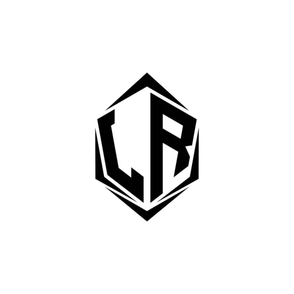 Initiale Logo Design Mit Shield Stil Logo Business Branding — Stockvektor