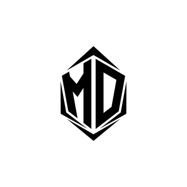 Initial Logotyp Design Med Shield Stil Logo Business Branding — Stock vektor