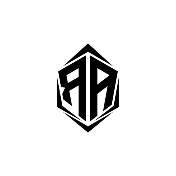 Első Logó Design Shield Stílusban Logo Business Branding — Stock Vector