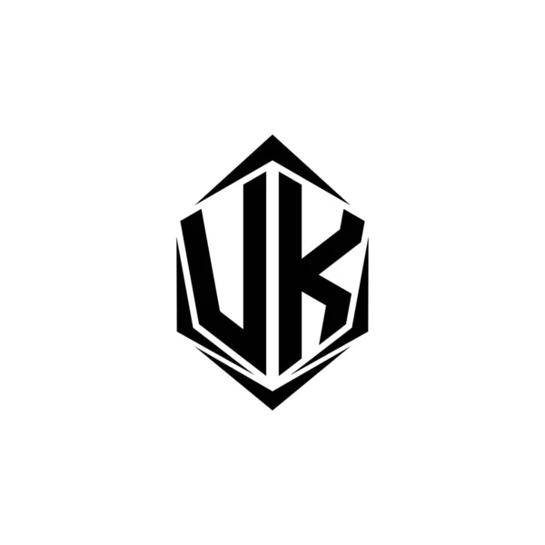 Initiële Logo Design Met Shield Stijl Logo Business Branding — Stockvector
