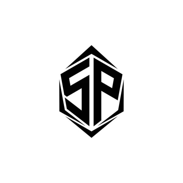 Первоначальный Дизайн Логотипа Стилем Щита Логотип Бизнес Брендинг — стоковый вектор