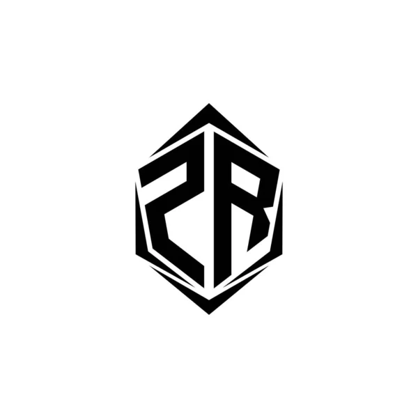 Design Inicial Logotipo Com Estilo Shield Logotipo Marca Negócios — Vetor de Stock