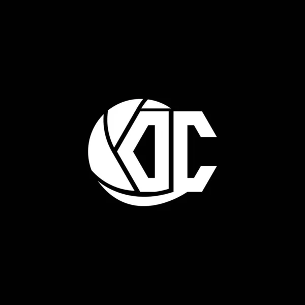 Baştaki Logo Tasarımı Geometrik Çember Tarzı Logo Ticari Markalaşması — Stok Vektör