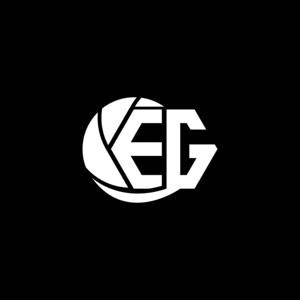 Kezdeti Logó Tervezés Geometrikus Kör Stílus Logo Business Branding — Stock Vector