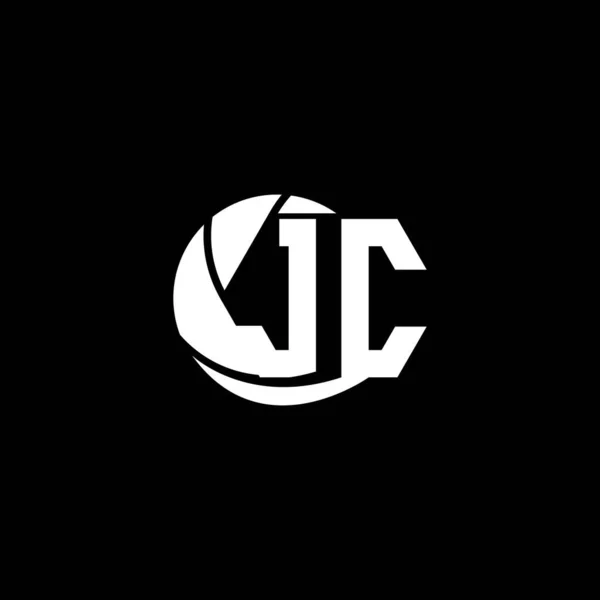 初期のJcロゴデザイン幾何学とサークルスタイル ロゴビジネスブランド — ストックベクタ