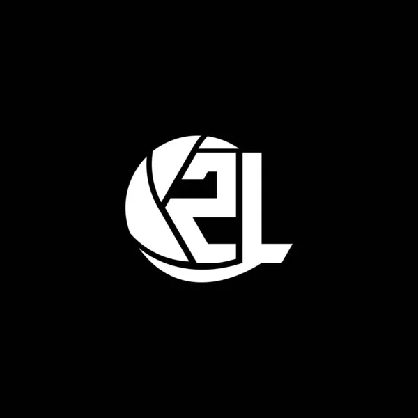 初期のZlロゴデザイン幾何学とサークルスタイル ロゴビジネスブランド — ストックベクタ