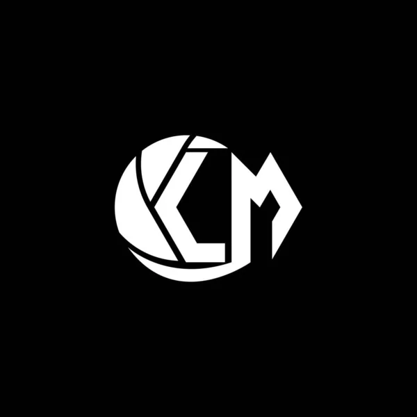 Design Inicial Logotipo Estilo Geométrico Círculo Logotipo Marca Negócios — Vetor de Stock