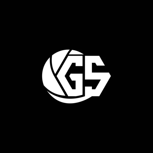Projeto Inicial Logotipo Estilo Geométrico Círculo Marca Negócio Logotipo —  Vetores de Stock