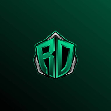 Başlangıç RD logo tasarımı, Circle stili ile ilk RO logo tasarımı, oyun, esport, topluluk veya iş dünyası logosu.