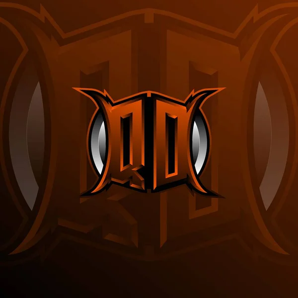 Logo Letter Design Orange Color Logo Játék Esport Kezdeti Játék — Stock Vector
