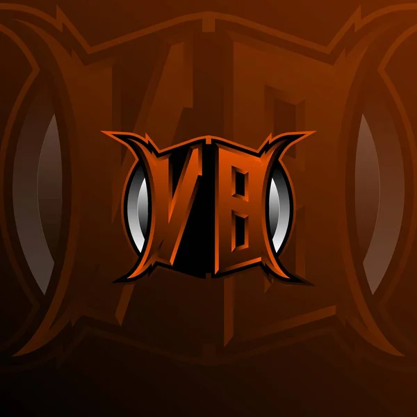 Дизайн Логотипа Оранжевом Цвете Логотип Игры Эспорт Начальные Игры Сообщество — стоковый вектор