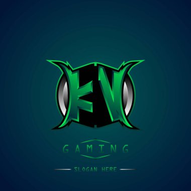 KV İlk Logo Tasarımı Cool style, Logo for game, esport, first game, community or business.