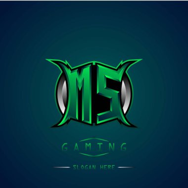 MS İlk Logo Tasarımı Cool style, Logo for game, esport, first game, community or business.