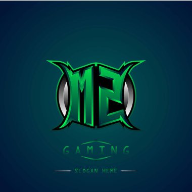 MZ İlk Logo Tasarımı Cool style, Logo for game, esport, first game, community or business.
