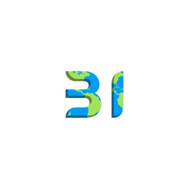 Başlangıç BI logo tasarımı Dünya Haritası tarzı, Logo ticari markalaşması.