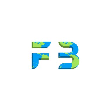 Dünya Haritası stili ilk FB logo tasarımı, Logo ticari markalaşması.