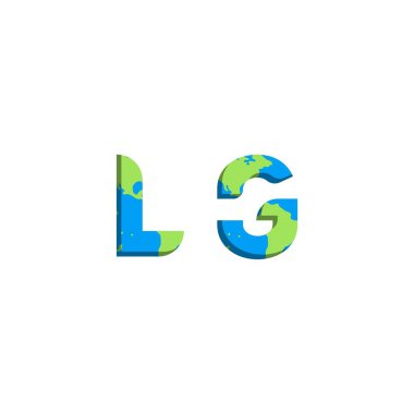 Dünya Haritası biçimli ilk LG logo tasarımı, Logo ticari markalaşması.