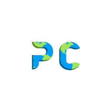Dünya Haritası stili PC logo tasarımı, Logo ticari markalaşması.
