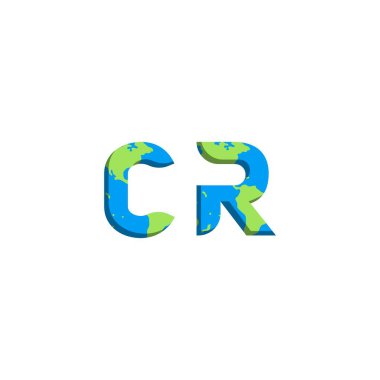 Dünya Haritası stili ilk CR logo tasarımı, Logo ticari markalaşması.