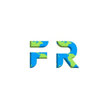 Dünya Haritası stili ilk FR logo tasarımı, Logo ticari markalaşması.