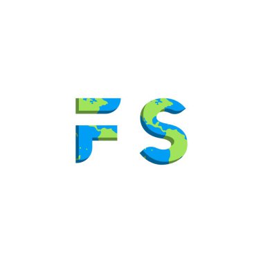 Dünya Haritası stili ilk FS logo tasarımı, Logo ticari markalaşması.