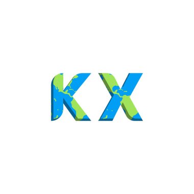 Dünya Haritası biçimli ilk KX logo tasarımı, Logo ticari markalaşması.