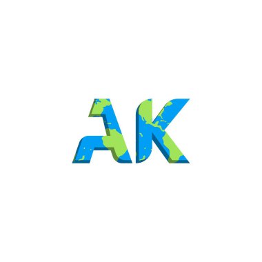 Dünya Haritası tarzında ilk AK logosu tasarımı, Logo ticari markalaşması.