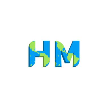 Dünya Haritası stili ilk HM logo tasarımı, Logo ticari markalaşması.